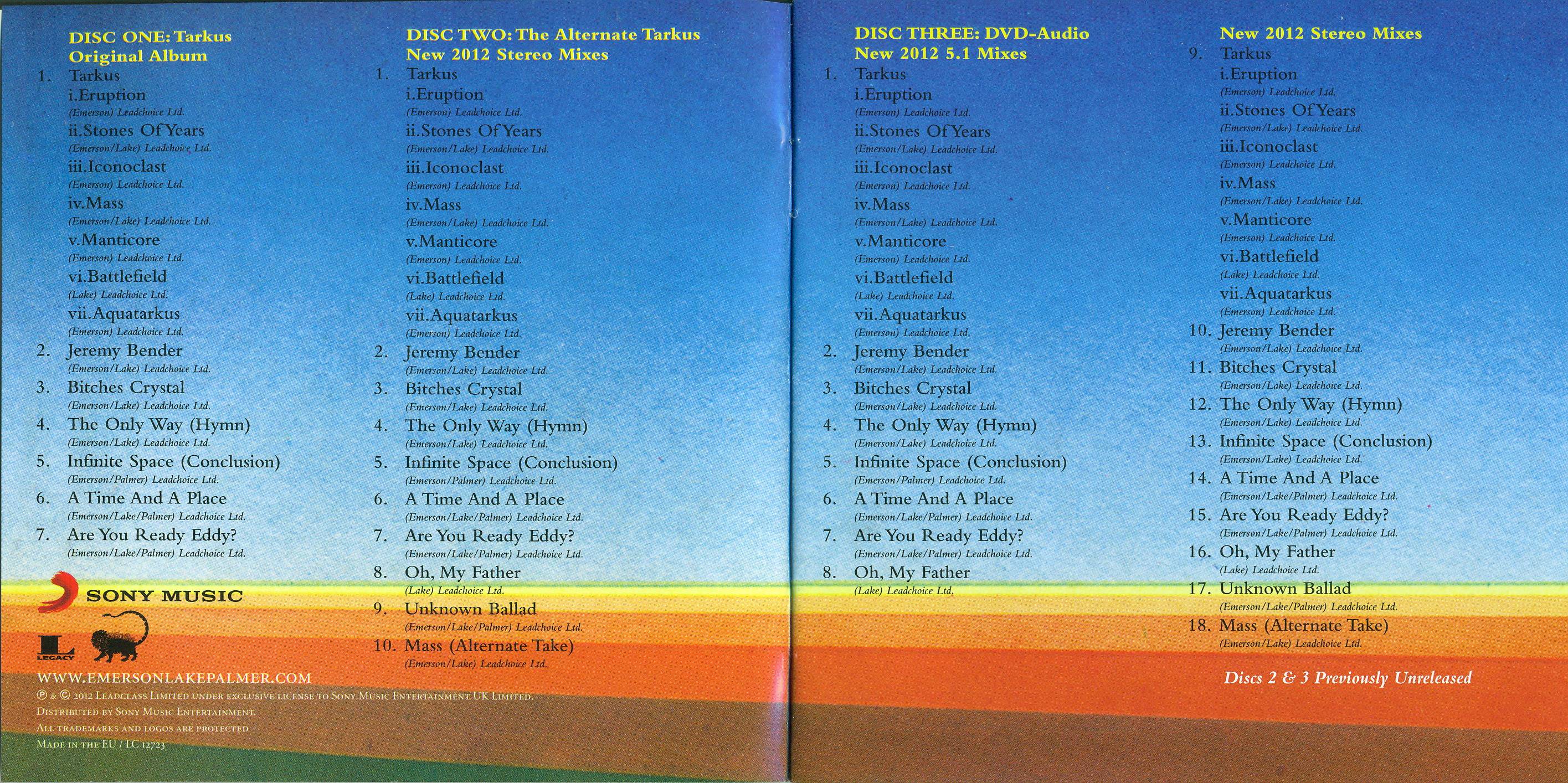 Emerson, Lake and Palmer Tarkus 2cd [Booklet02 d]